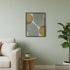 Modern Geometric Semicircle and Arch Metal Wall Art