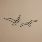 Minimalist Flying Seagulls Metal Wall Art