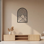 Arched Mountain Peaks Metal Wall Art