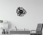 Modern Abstract Melting Numbers Metal Wall Clock