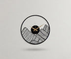 Mountain Peak Silhouette Metal Wall Clock