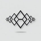 Geometric Interlocking Diamonds Metal Wall Art