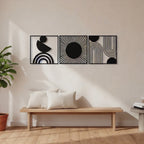 Triptych Geometric Celestial Metal Wall Art
