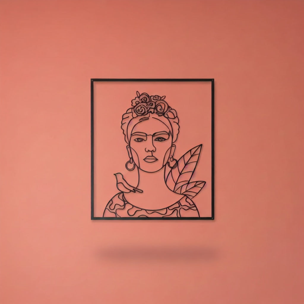 Frida Kahlo Portrait Metal Wall Art