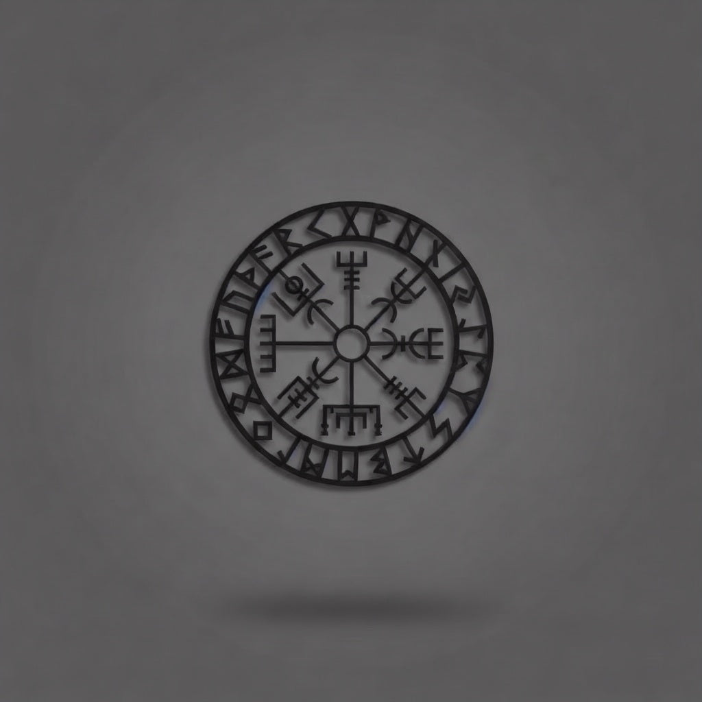 Viking Vegvisir Compass Circular Metal Wall Art