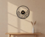 Mountain Peak Silhouette Metal Wall Clock