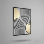 Modern Geometric Semicircle and Arch Metal Wall Art