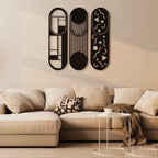 Modern Geometric Trio Metal Wall Art Panels