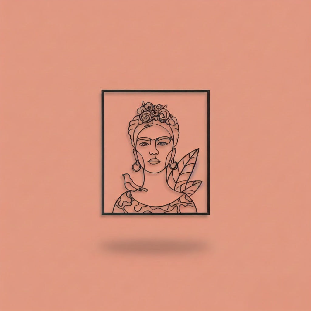 Frida Kahlo Portrait Metal Wall Art