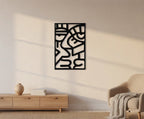 Modern Abstract Cubist Face Metal Wall Art
