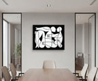 Modern Abstract Lovers Metal Strip Wall Art