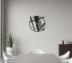Modern Geometric Abstract Metal Wall Clock