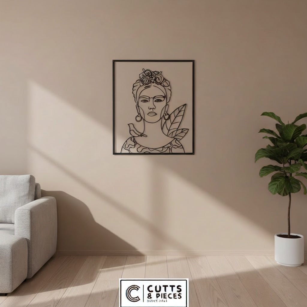 Frida Kahlo Portrait Metal Wall Art