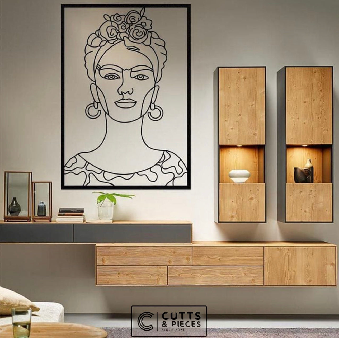 Modern Line Art Framed Wall Decor