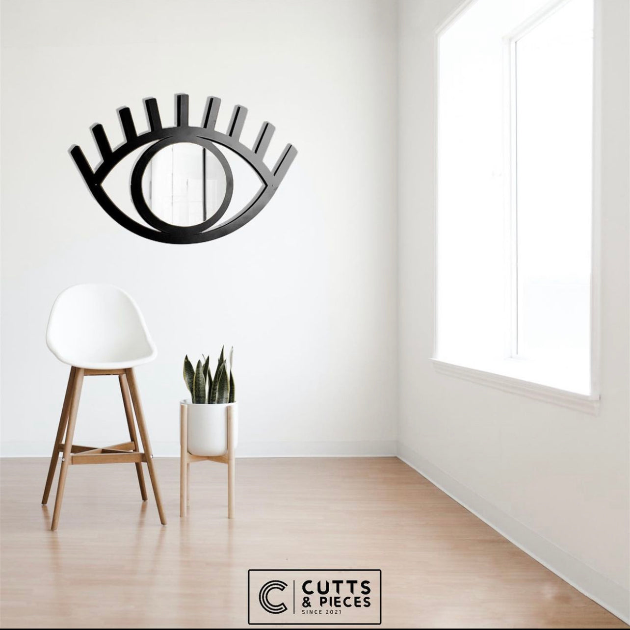 Modern Eye-Shaped Mirror Wall Decor