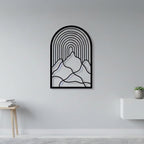 Arched Mountain Peaks Metal Wall Art
