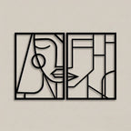 Minimalist Abstract Human Portrait Metal Wall Art Set