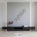 Modern Geometric Triangles Metal Wall Art