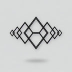 Geometric Interlocking Diamonds Metal Wall Art