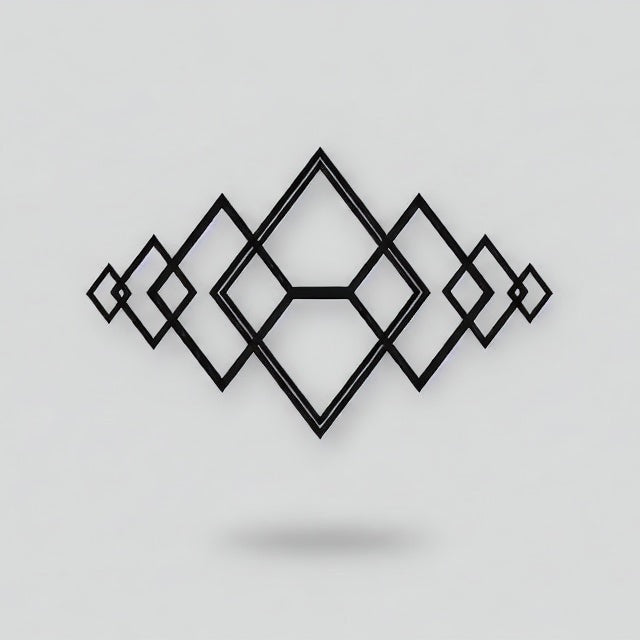 Geometric Interlocking Diamonds Metal Wall Art