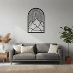 Arched Mountain Peaks Metal Wall Art