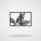 Elegant Foliage Pair Metal Wall Art Panels