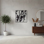 African Tribal Women Triptych Metal Wall Art