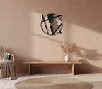 Modern Geometric Abstract Metal Wall Clock