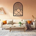 Arched Mountain Peaks Metal Wall Art