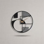 Modern Geometric Abstract Metal Wall Clock