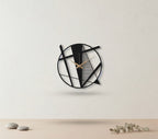 Modern Geometric Abstract Metal Wall Clock