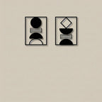 Geometric Abstract Shapes Metal Wall Art Set
