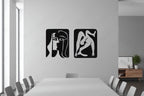 Modern Abstract Human Figure Duo Metal Wall Art