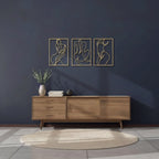 Minimalist Abstract Nude Female Form Metal Wall Art Triptych