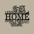 Home Quote Typography Metal Wall Art