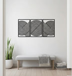 Triple Infinite Spiral Geometric Metal Wall Art