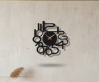 Modern Abstract Melting Numbers Metal Wall Clock