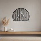 Art Deco Arched Lines Metal Strip Wall Art