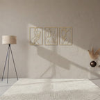 Minimalist Abstract Nude Female Form Metal Wall Art Triptych