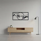 The Creation of Adam Hands Metal Wall Art