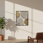 Modern Geometric Semicircle and Arch Metal Wall Art