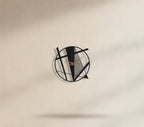 Modern Geometric Abstract Metal Wall Clock