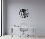 Modern Geometric Abstract Metal Wall Clock