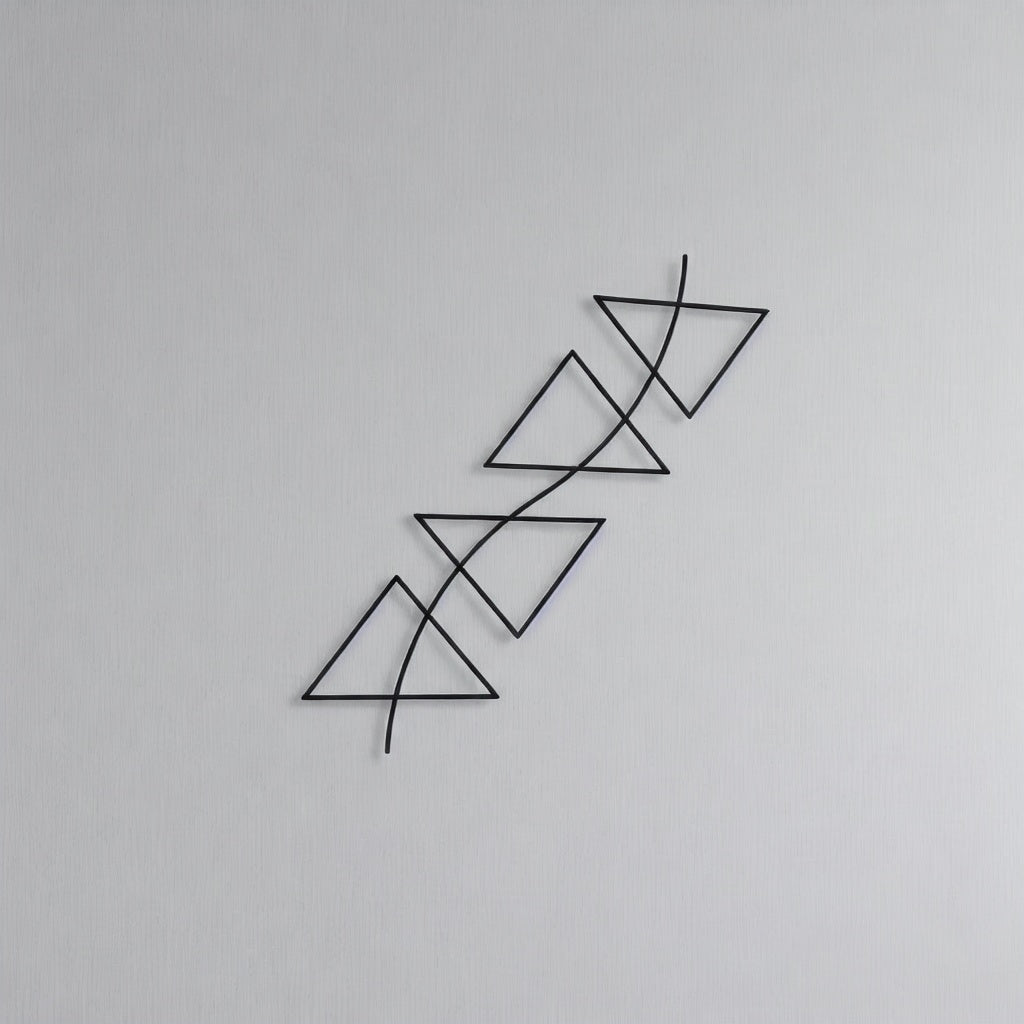 Modern Geometric Triangles Metal Wall Art