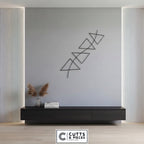 Modern Geometric Triangles Metal Wall Art
