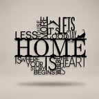 Home Quote Typography Metal Wall Art