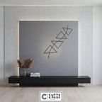 Modern Geometric Triangles Metal Wall Art