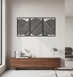 Triple Infinite Spiral Geometric Metal Wall Art