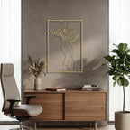 Botanical Female Silhouette Metal Wall Art