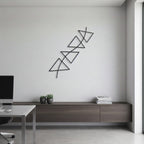 Modern Geometric Triangles Metal Wall Art